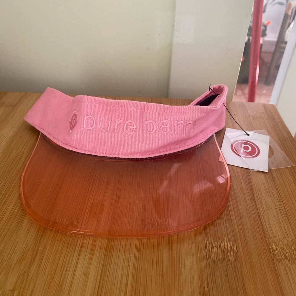 Pure Barre Pink and Orange Sun Visor